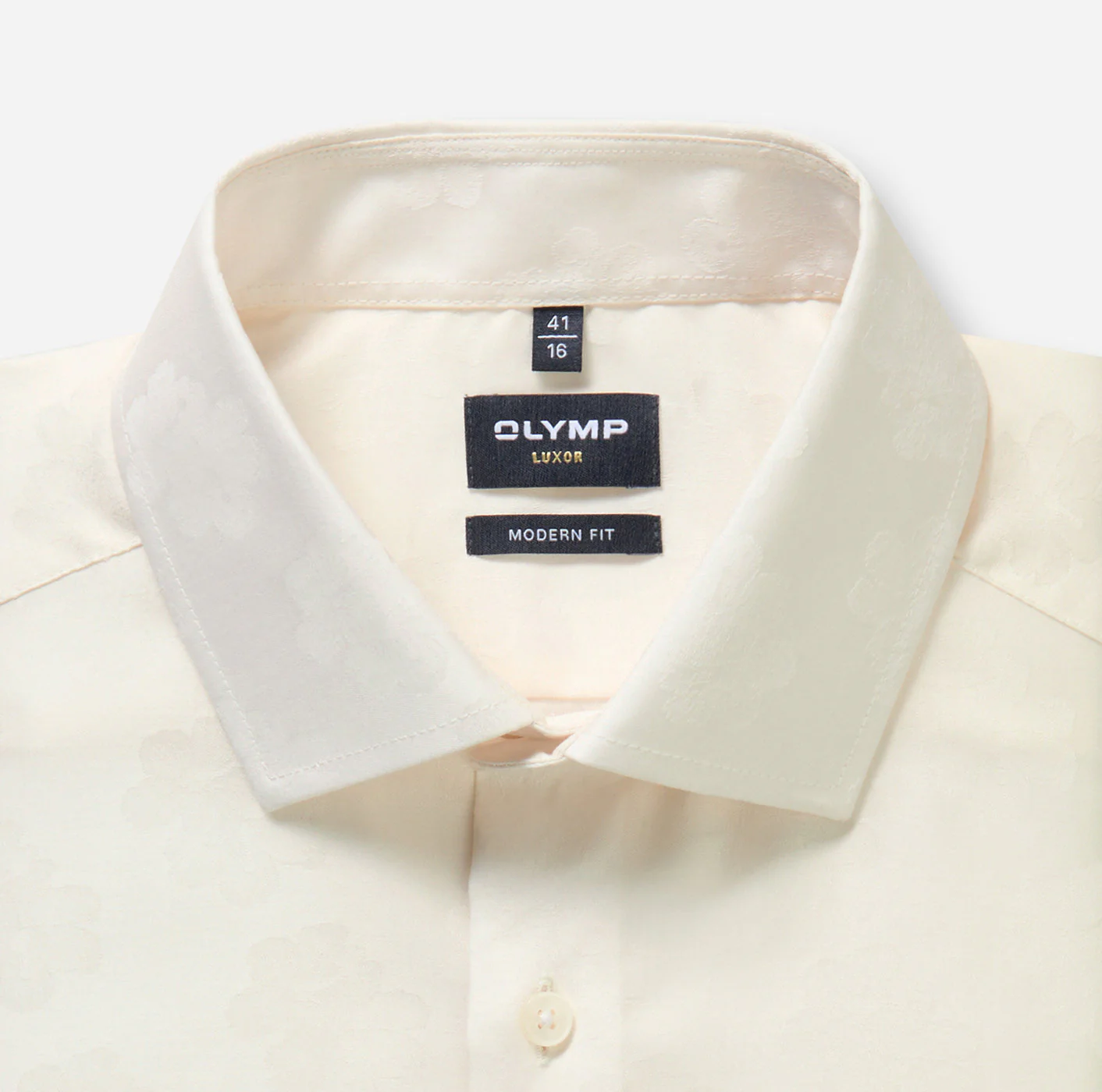 Olymp kauluspaita Luxor jacquard Offwhite, luonnonvalkoinen - Image 3