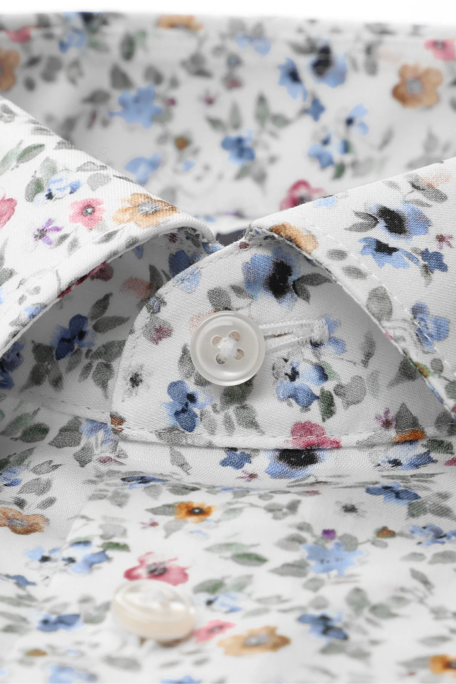 Olymp kauluspaita Luxor Modern Fit Floral Print, valkopohjainen kuosi - Image 2