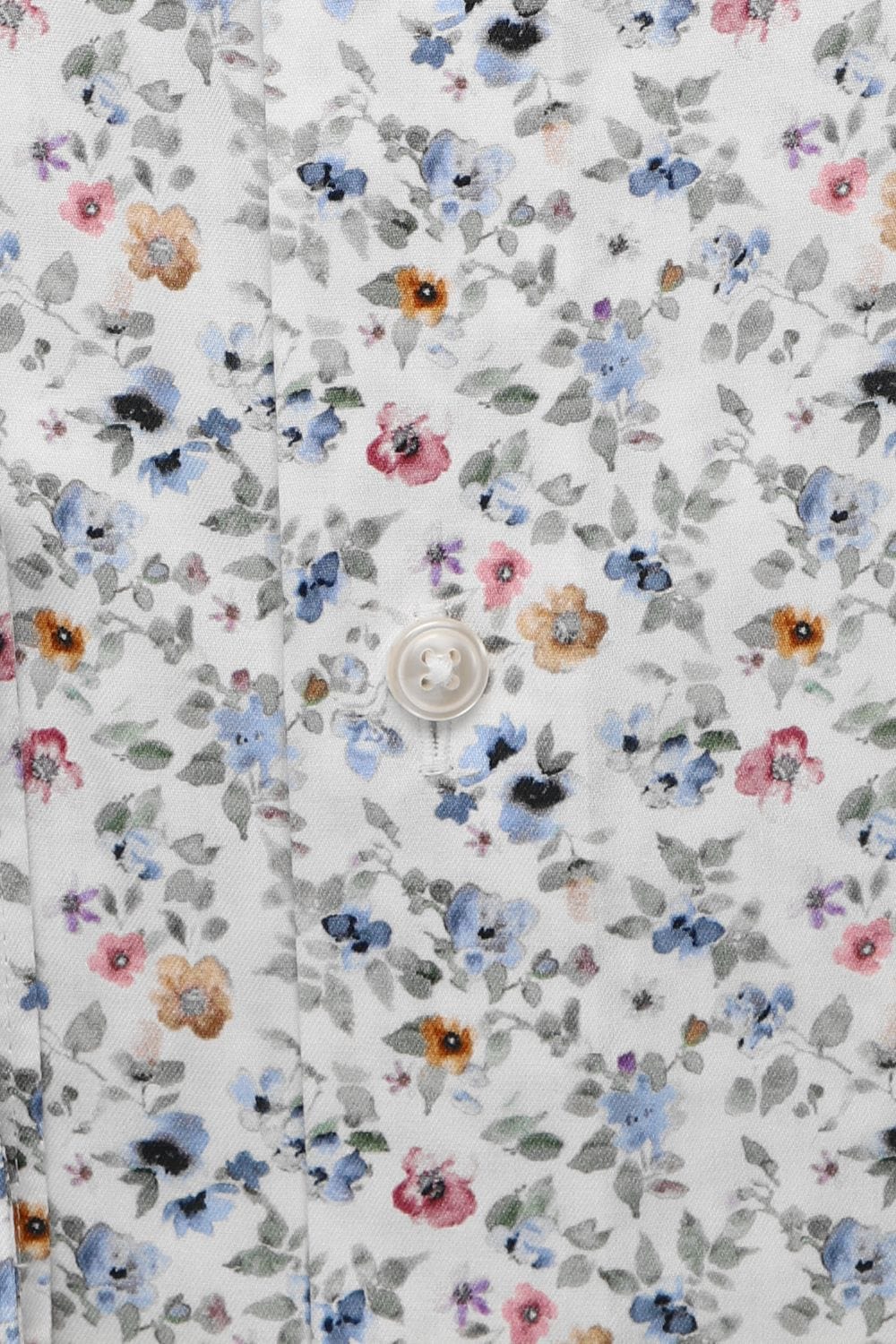 Olymp kauluspaita Luxor Modern Fit Floral Print, valkopohjainen kuosi - Image 4