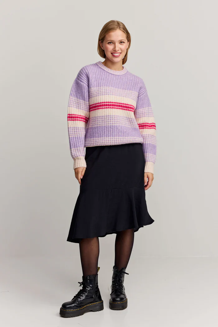 Makia naisten neulepusero MABEL KNIT, monivärinen raita - Image 3