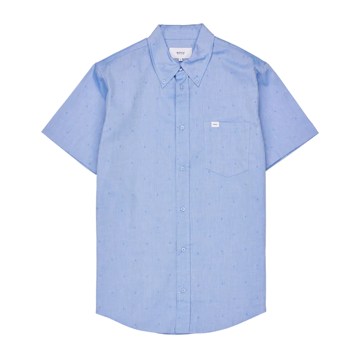 Makia miesten kauluspaita, ANCHORS SHIRT SS Keskisininen - Image 2