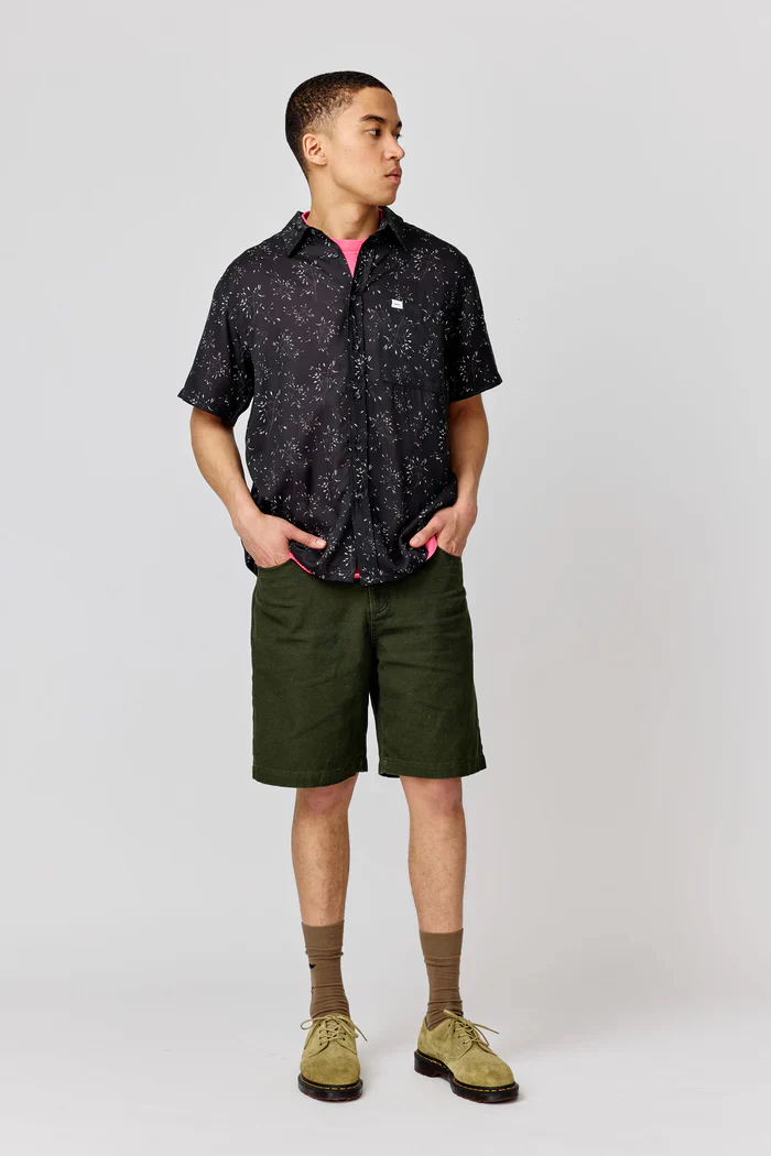 Makia miesten lyhythihainen kauluspaita,  PASTURE SHIRT Musta - Image 2