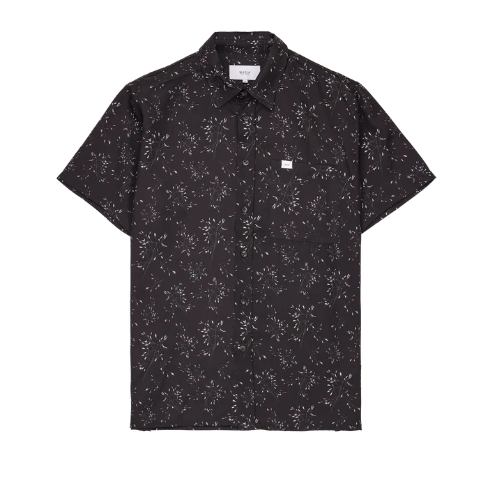 Makia miesten lyhythihainen kauluspaita,  PASTURE SHIRT Musta - Image 4