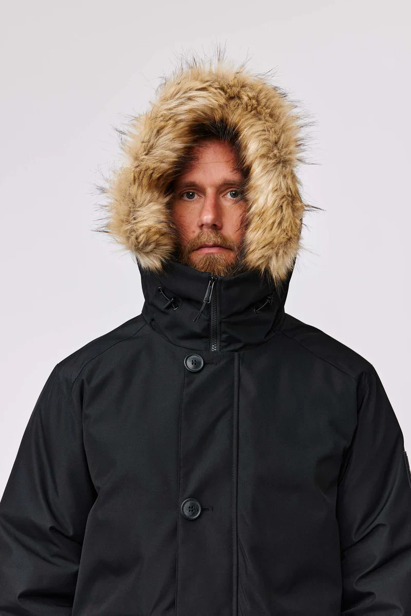 Makia Miesten Parkatakki, HELSINKI PARKA Musta - Image 3
