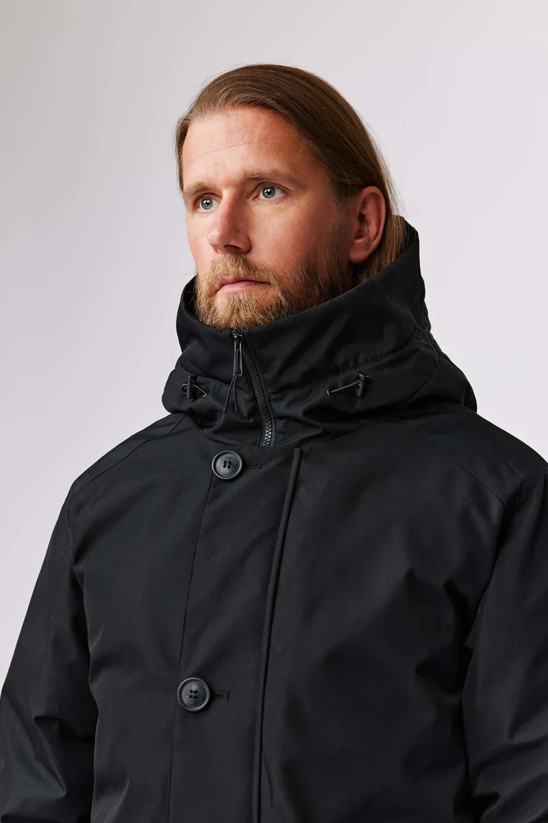Makia Miesten Parkatakki, HELSINKI PARKA Musta - Image 6