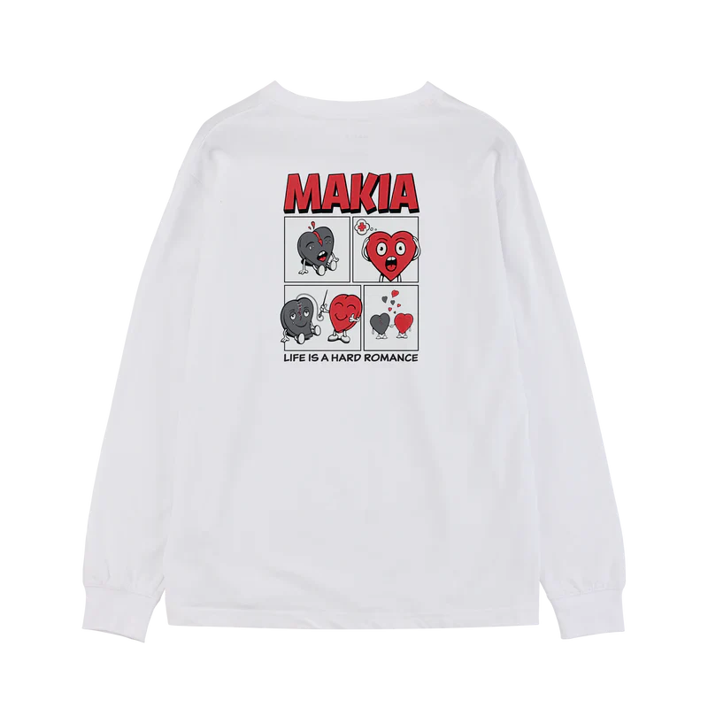 Makia Miesten Pitkähihainen Paita, PANIC LONG SLEEVE Valkoinen - Image 2