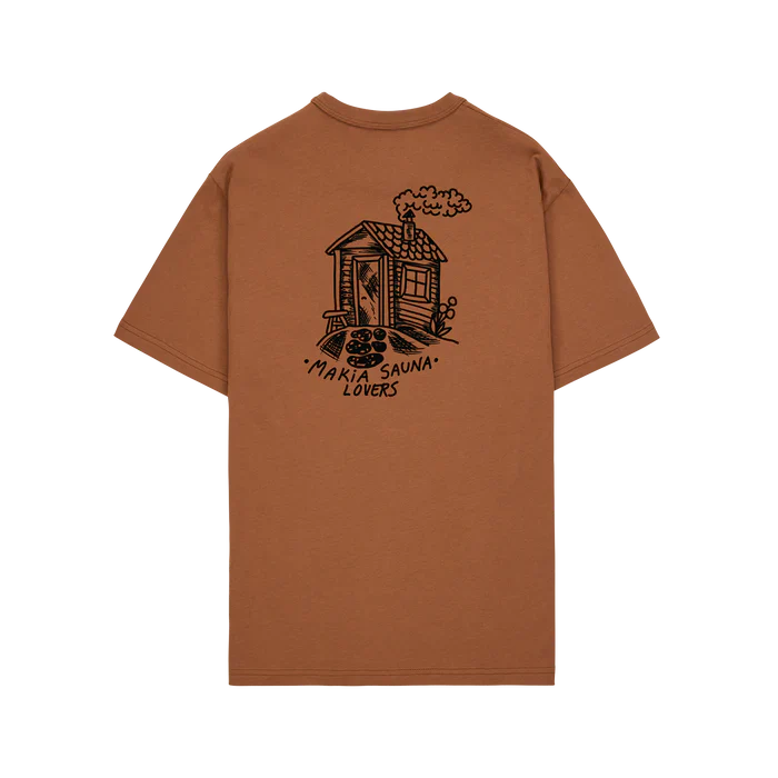 Makia miesten t-paita, Sauna T-shirt Konjakinruskea - Image 2