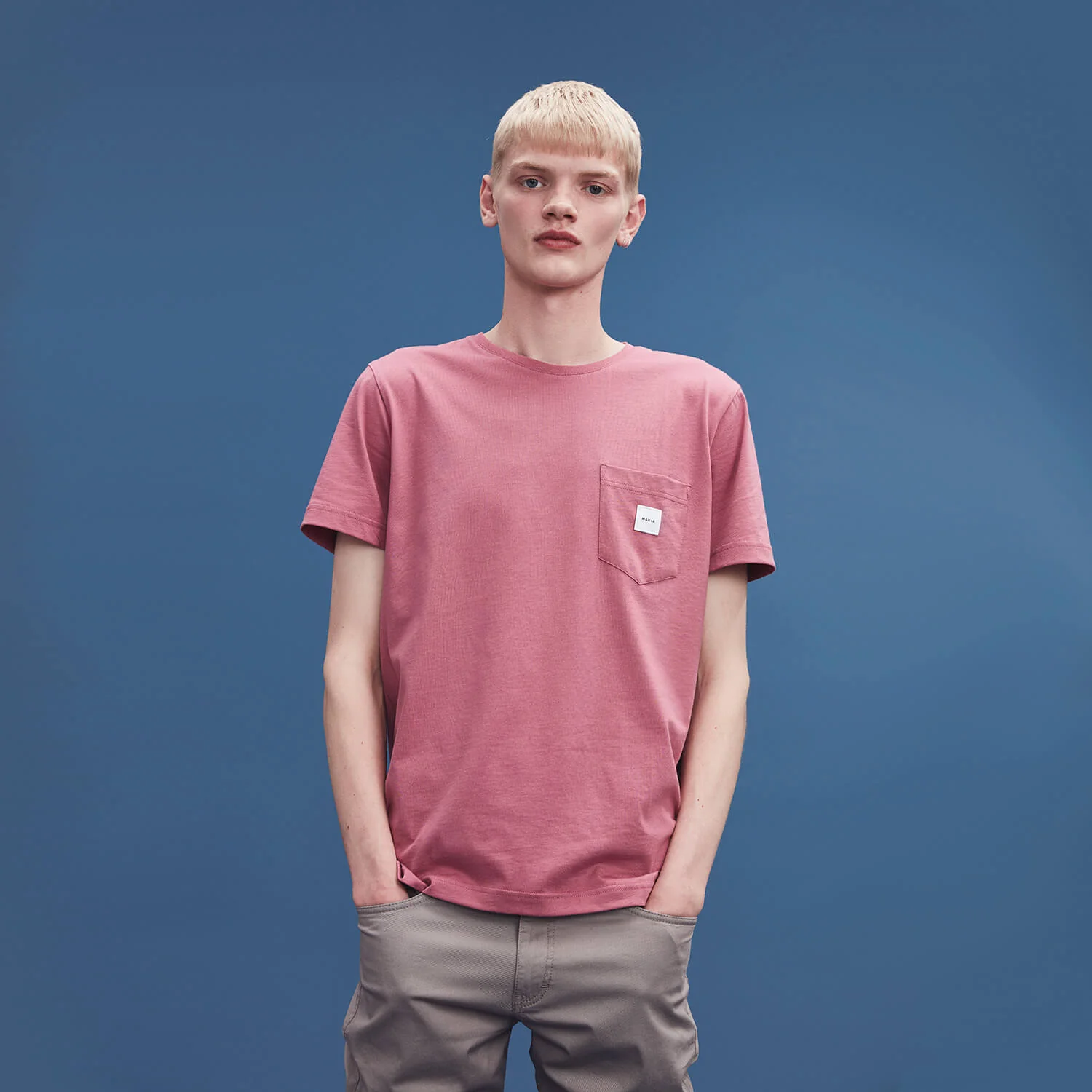 Makia Miesten T-paita, Square Pocket T-Shirt Vaaleanpunainen