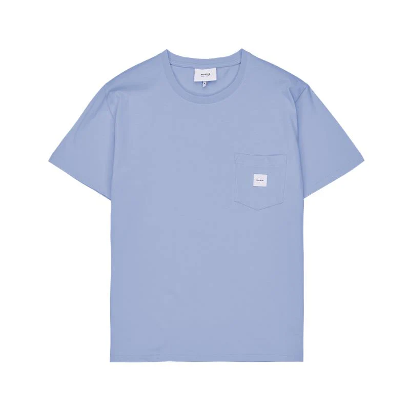 Makia Miesten T-paita, Square Pocket T-Shirt Vaaleansininen