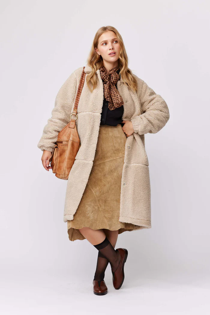 Makia naisten teddytakki, ALINA COAT Luonnonvalkoinen - Image 3