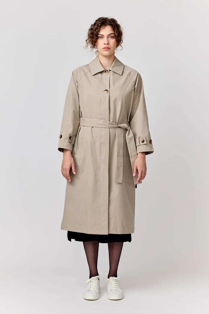 Makia naisten trenssi Olivia Trench, vaalea beige - Image 3
