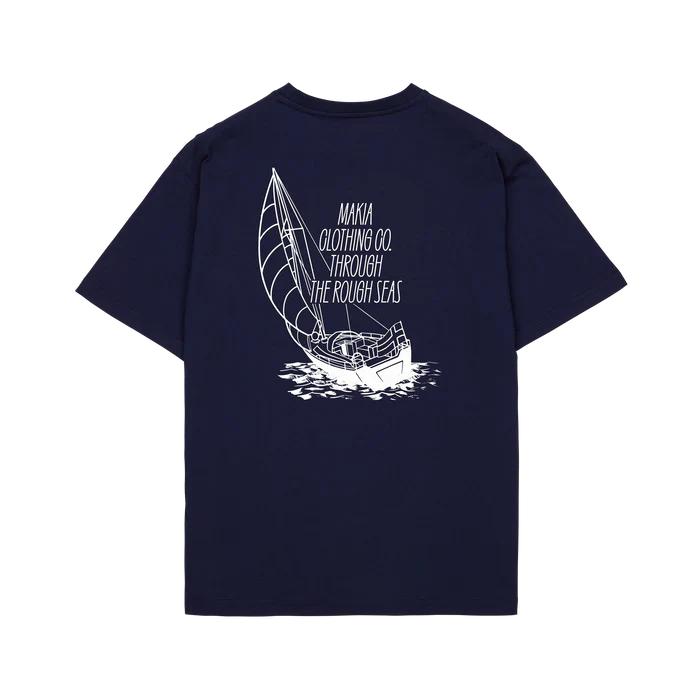 Makia unisex t-paita, HEELING T-SHIRT Tummansininen - Image 2