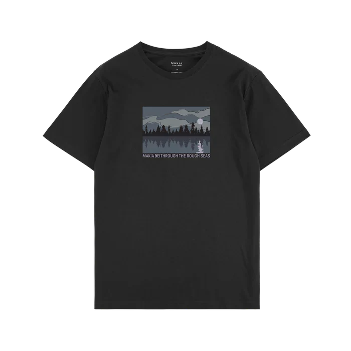Makia unisex t-paita, SHORLINE T-SHIRT Musta