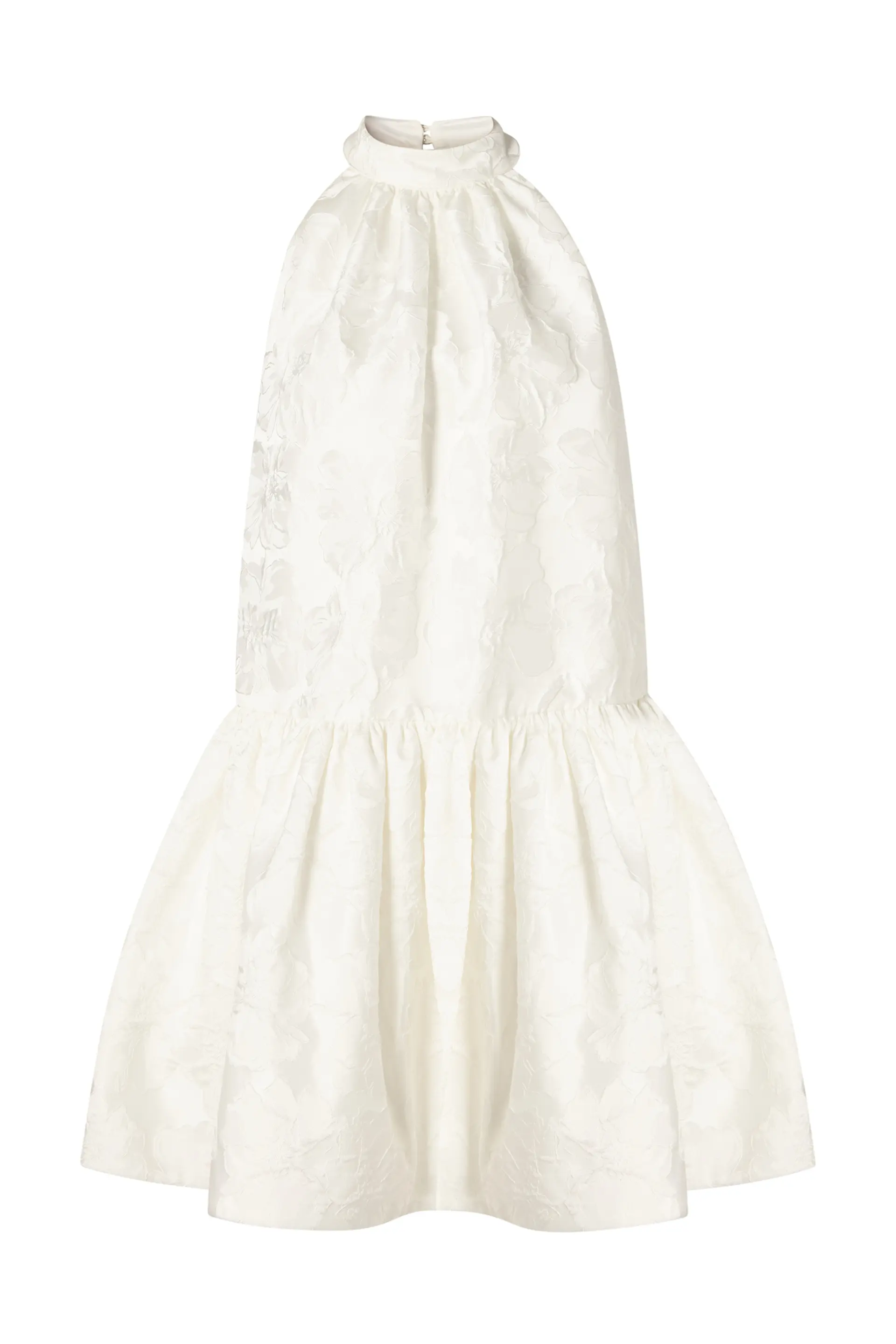 Malina naisten mekko, FLORA HALTERNECK MINI DRESS Valkoinen - Image 3