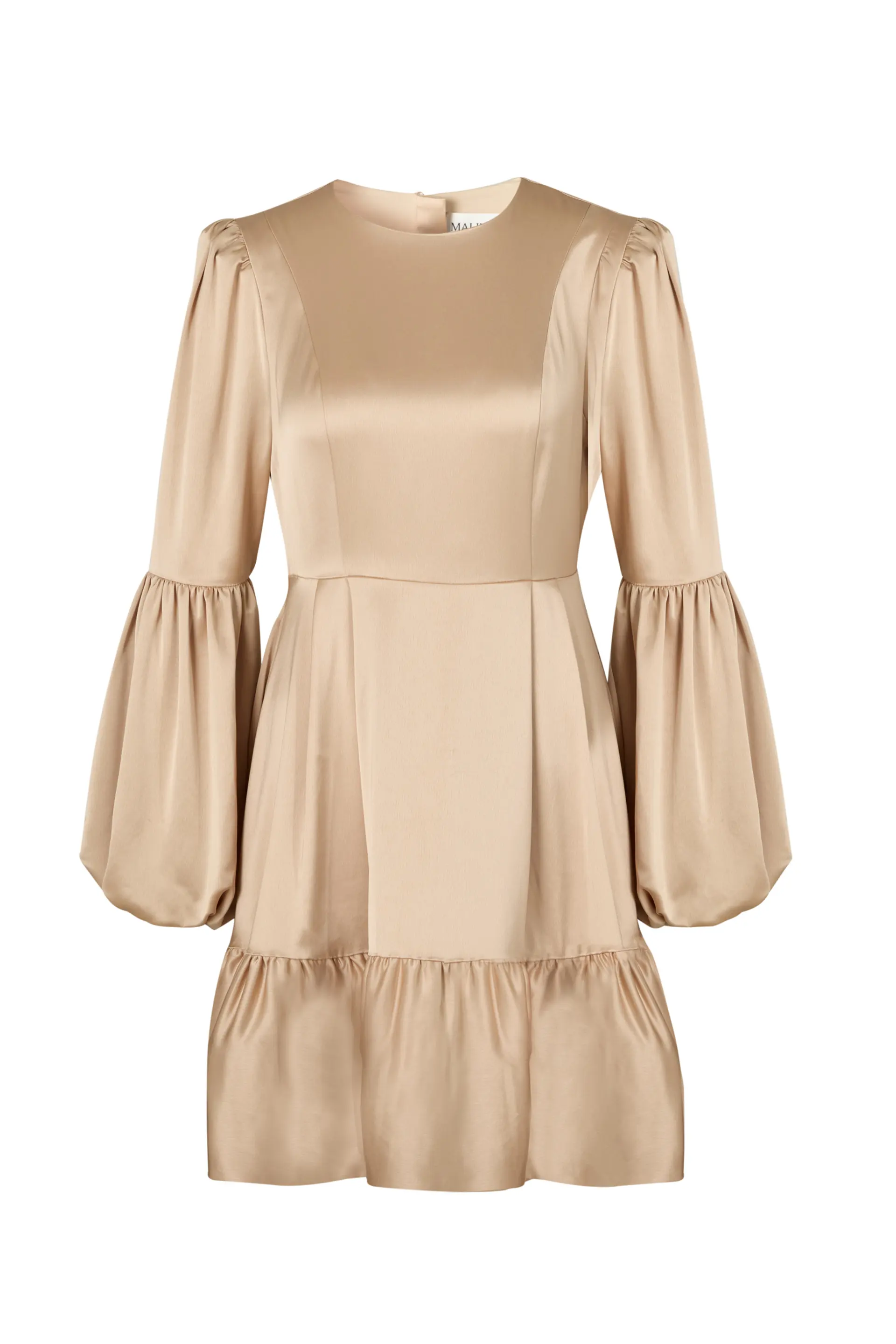 Malina naisten mekko, JASMINE RUFFLED MINI DRESS Beige - Image 3
