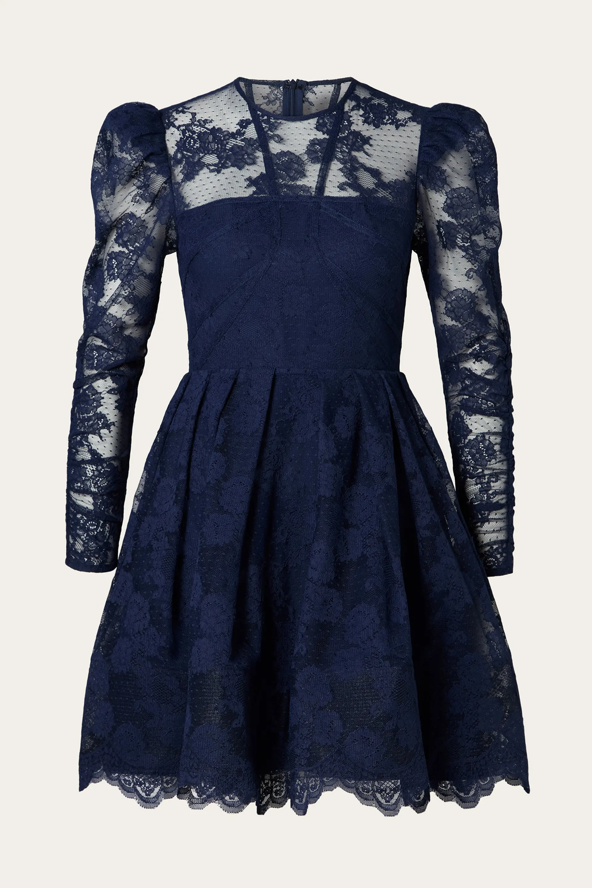 Malina naisten mekko, LEONI LACE MINI DRESS Tummansininen - Image 2