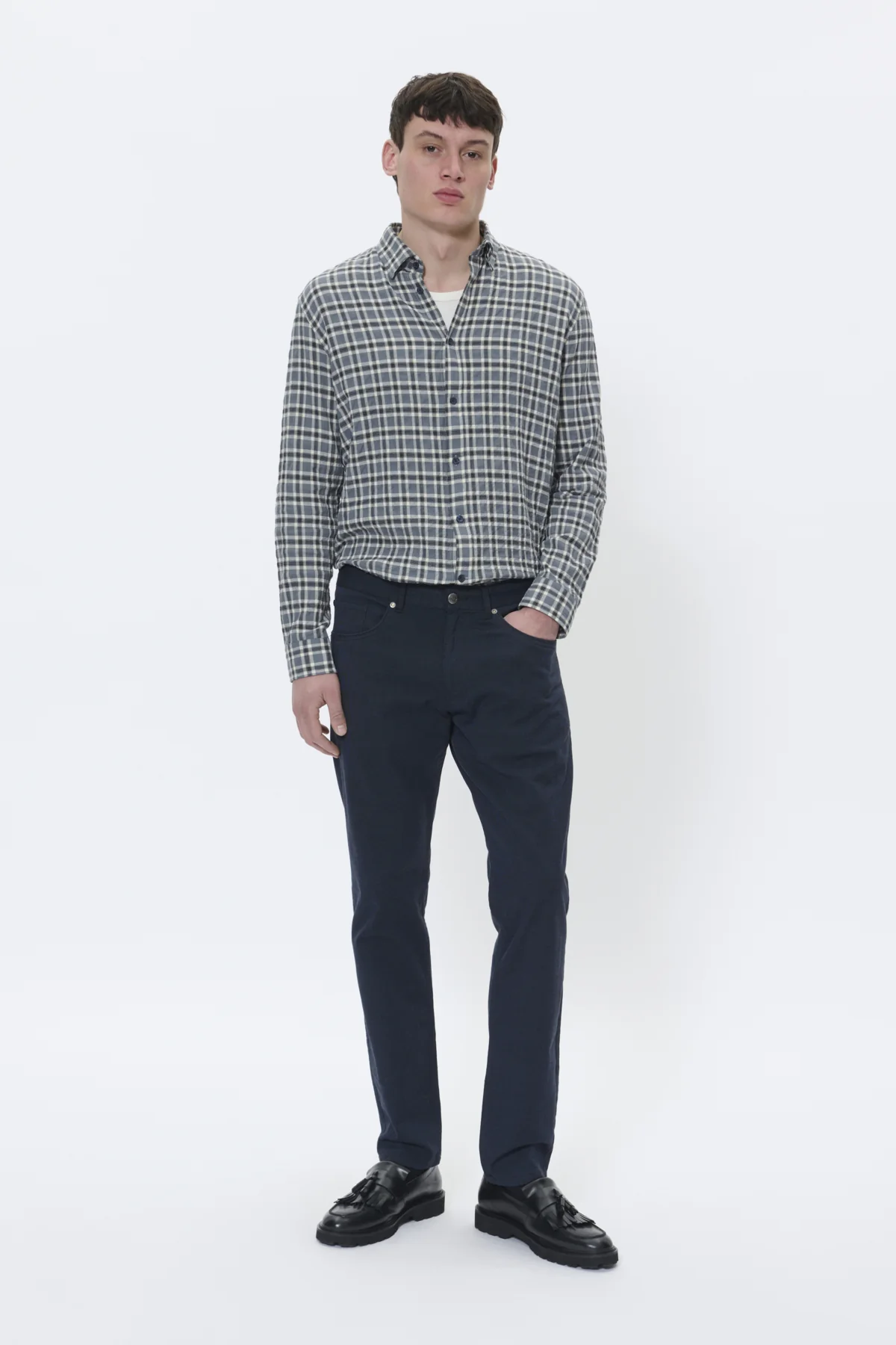 Matinique miesten housut MAPete Structure, Dark Navy