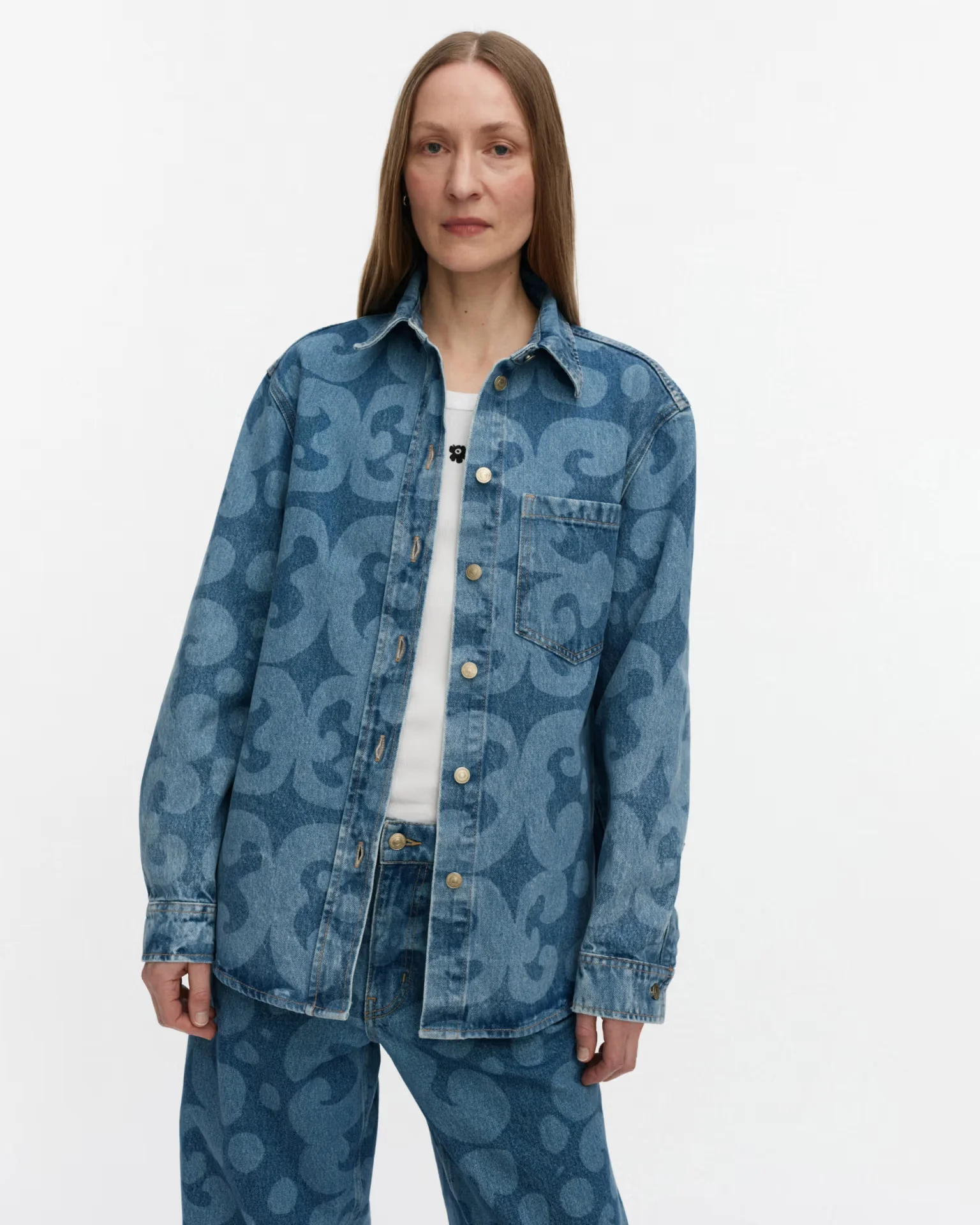 Marimekko naisten farkkupaita Maridenim Vaihe Keidas Paita, sininen