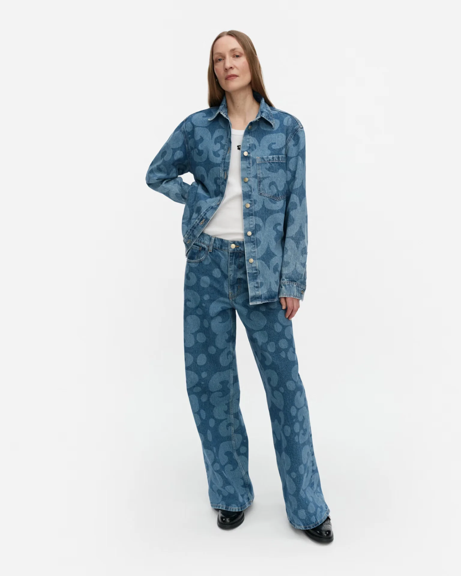 Marimekko naisten farkkupaita Maridenim Vaihe Keidas Paita, sininen - Image 3