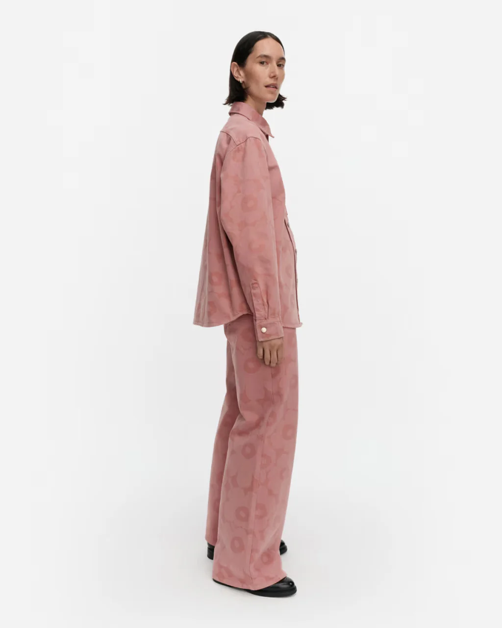 Marimekko naisten farkkupaita Maridenim Vaihe Unikko Paita, vaaleanpunainen - Image 5