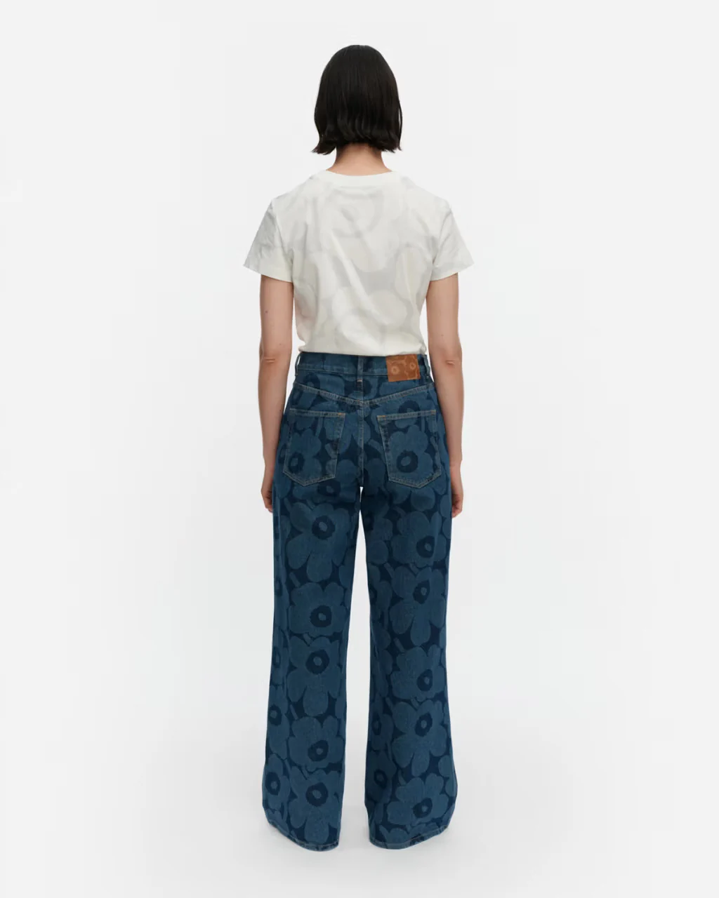 Marimekko naisten farkut Maridenim Wide Unikko Farkut, sininen indigo - Image 2