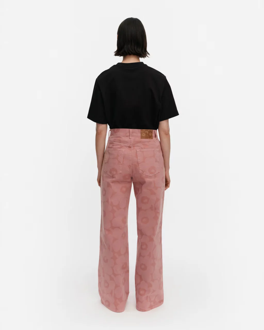 Marimekko naisten farkut Maridenim Wide Unikko Farkut, vaaleanpunainen - Image 2