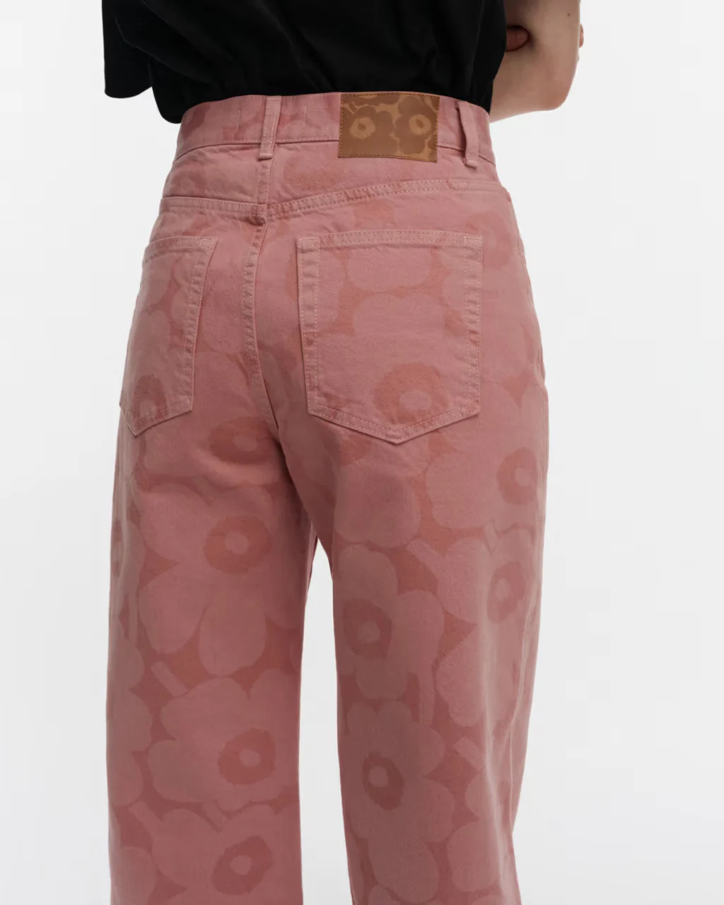 Marimekko naisten farkut Maridenim Wide Unikko Farkut, vaaleanpunainen - Image 3