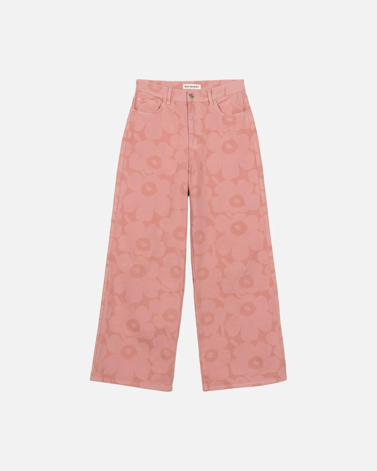 Marimekko naisten farkut Maridenim Wide Unikko Farkut, vaaleanpunainen - Image 5