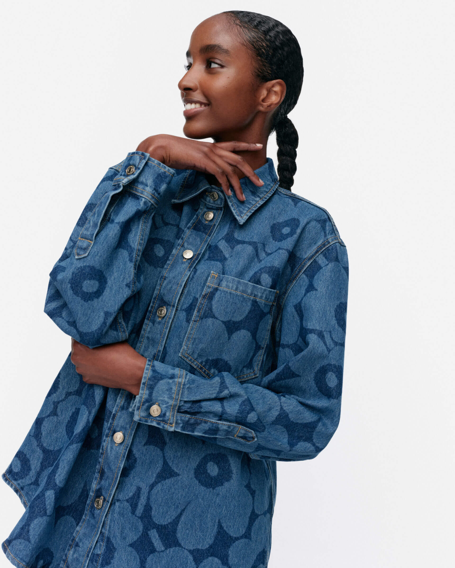Marimekko naisten farkkupaita, MARIDENIM VAIHE UNIKKO Sininen, Indigo - Image 4