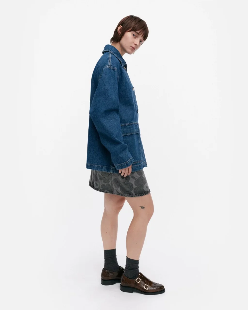 Marimekko naisten farkkutakki Maridenim Poweri Unikko, Indigo - Image 2
