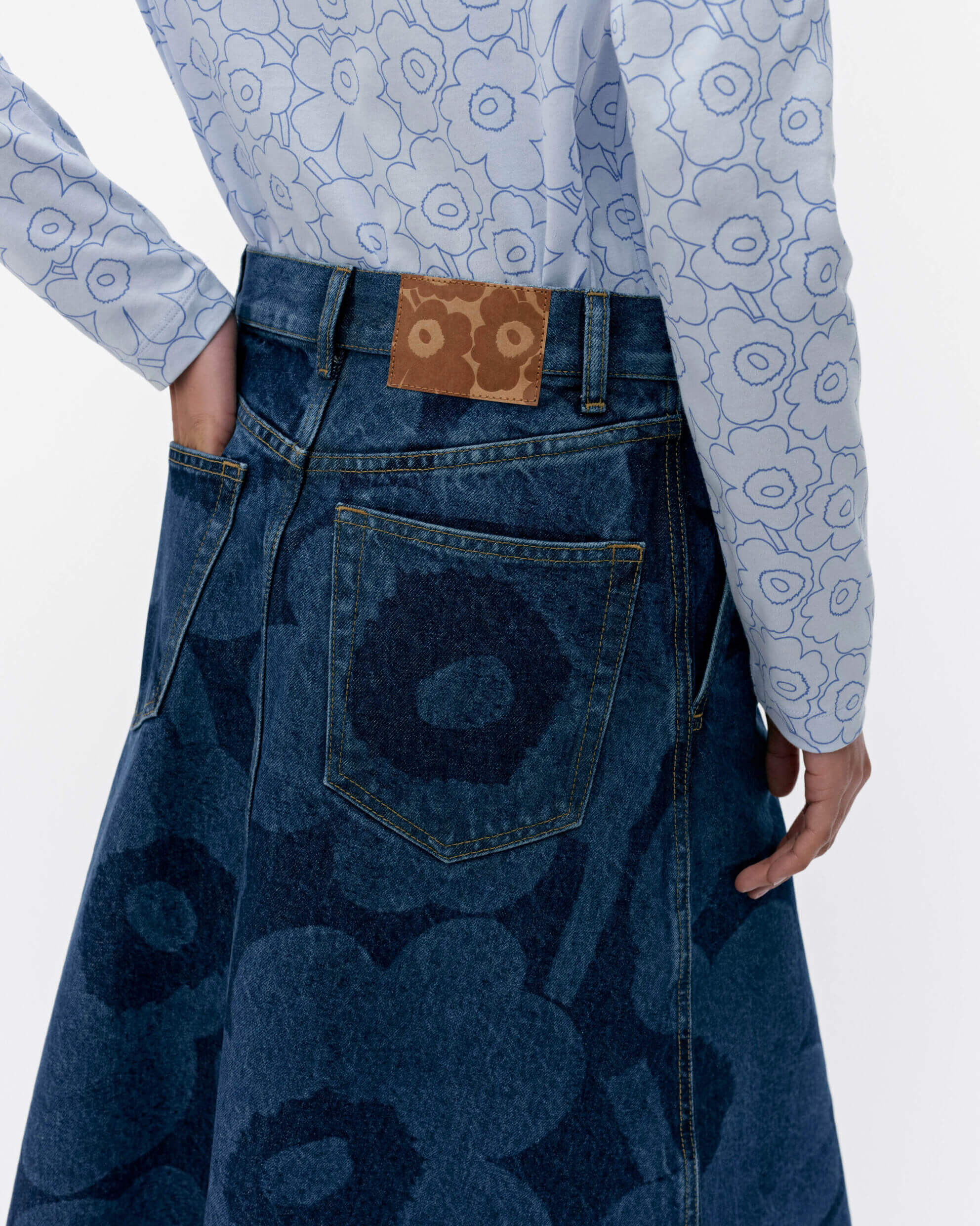 Marimekko, Naisten Hame, Maridenim Suoritus Unikkofarkkuhame Sininen Kuosi - Image 2