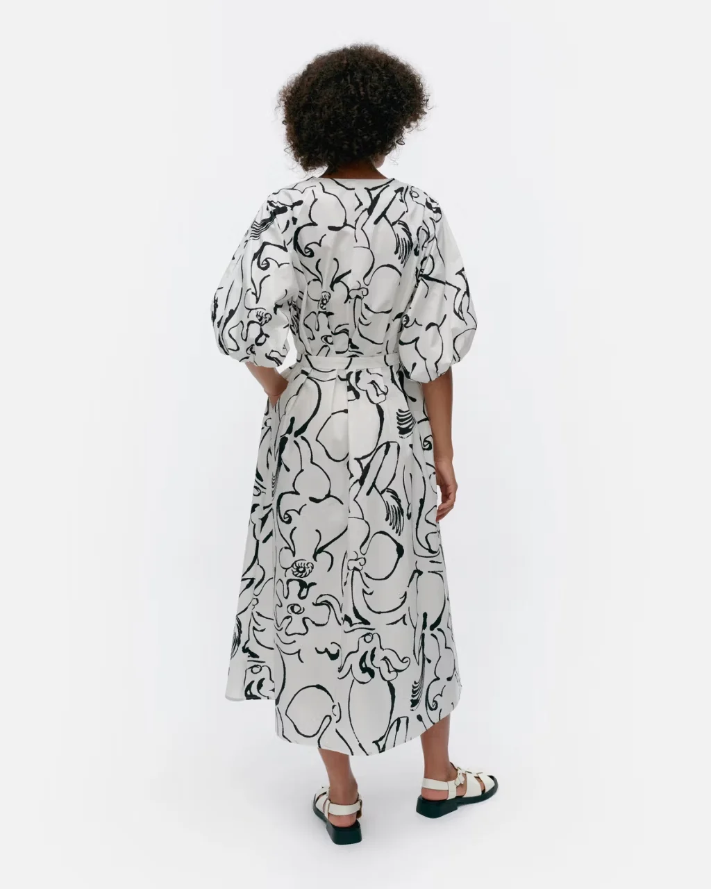 Marimekko naisten mekko, KIMPPU BALUNS MEKKO Valkopohjainen Kuosi - Image 2