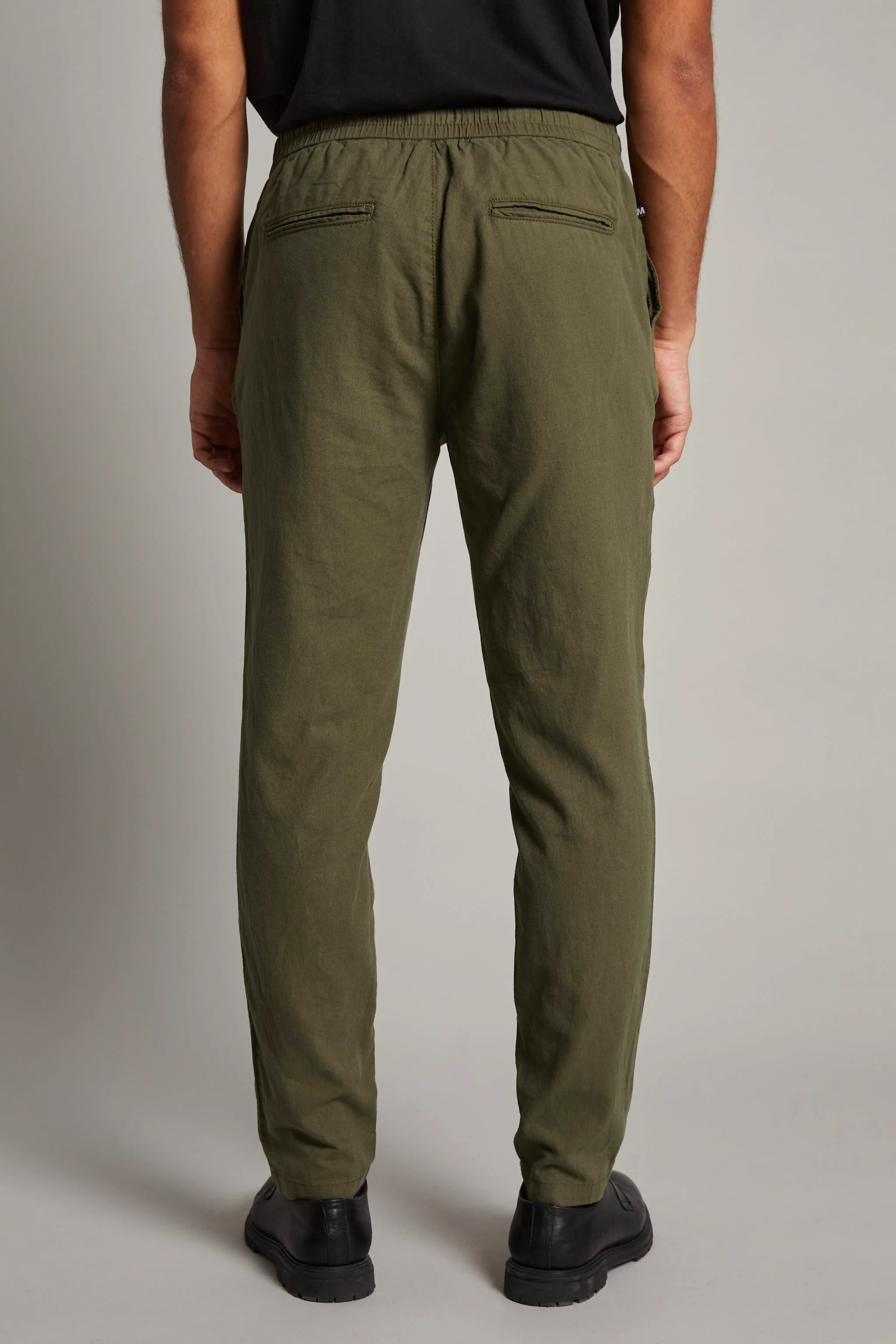 MATINIQUE housut, BARTON PANT LINEN COTTON Olive Night - Image 5