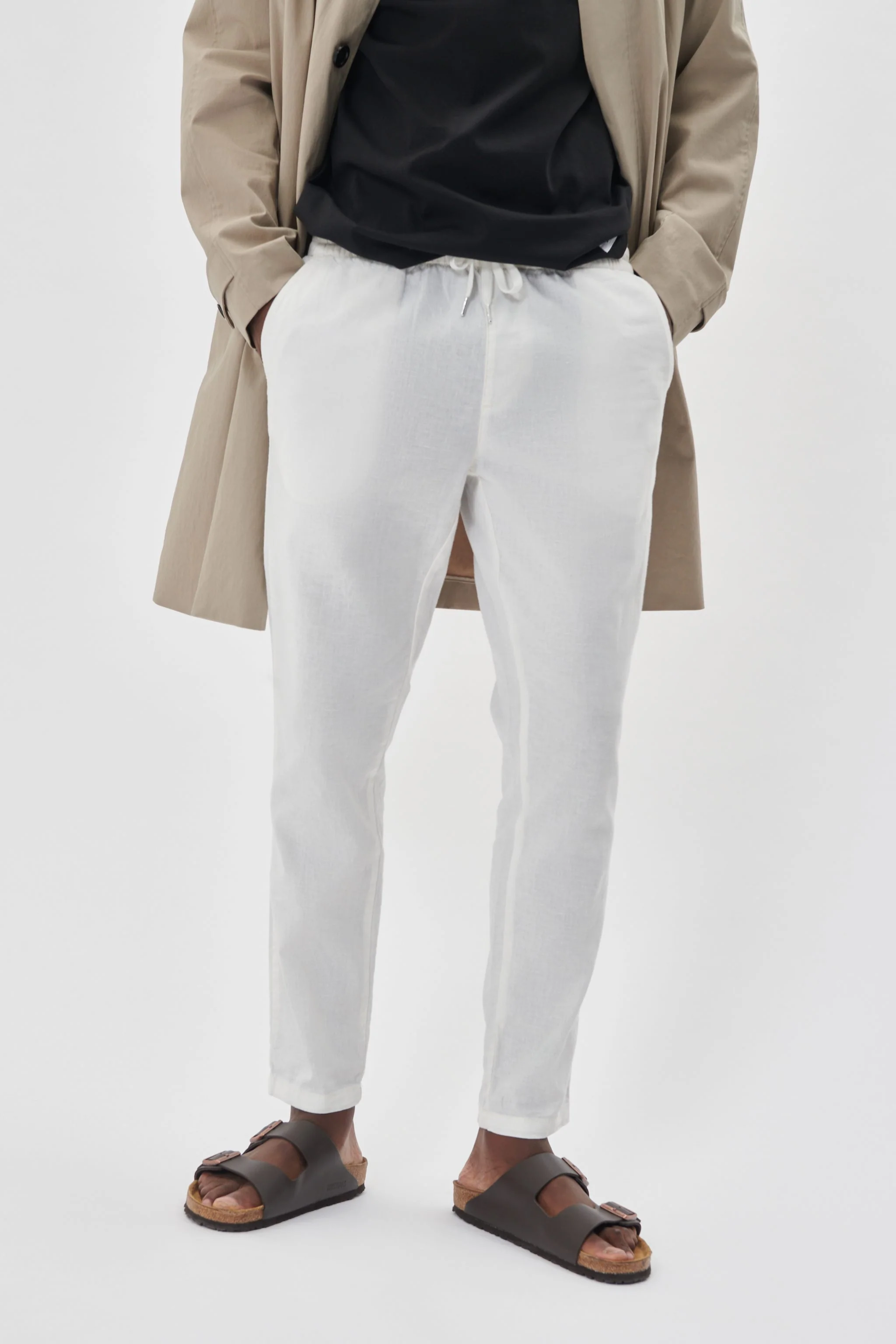 MATINIQUE housut, BARTON PANT LINEN COTTON Valkoinen - Image 2