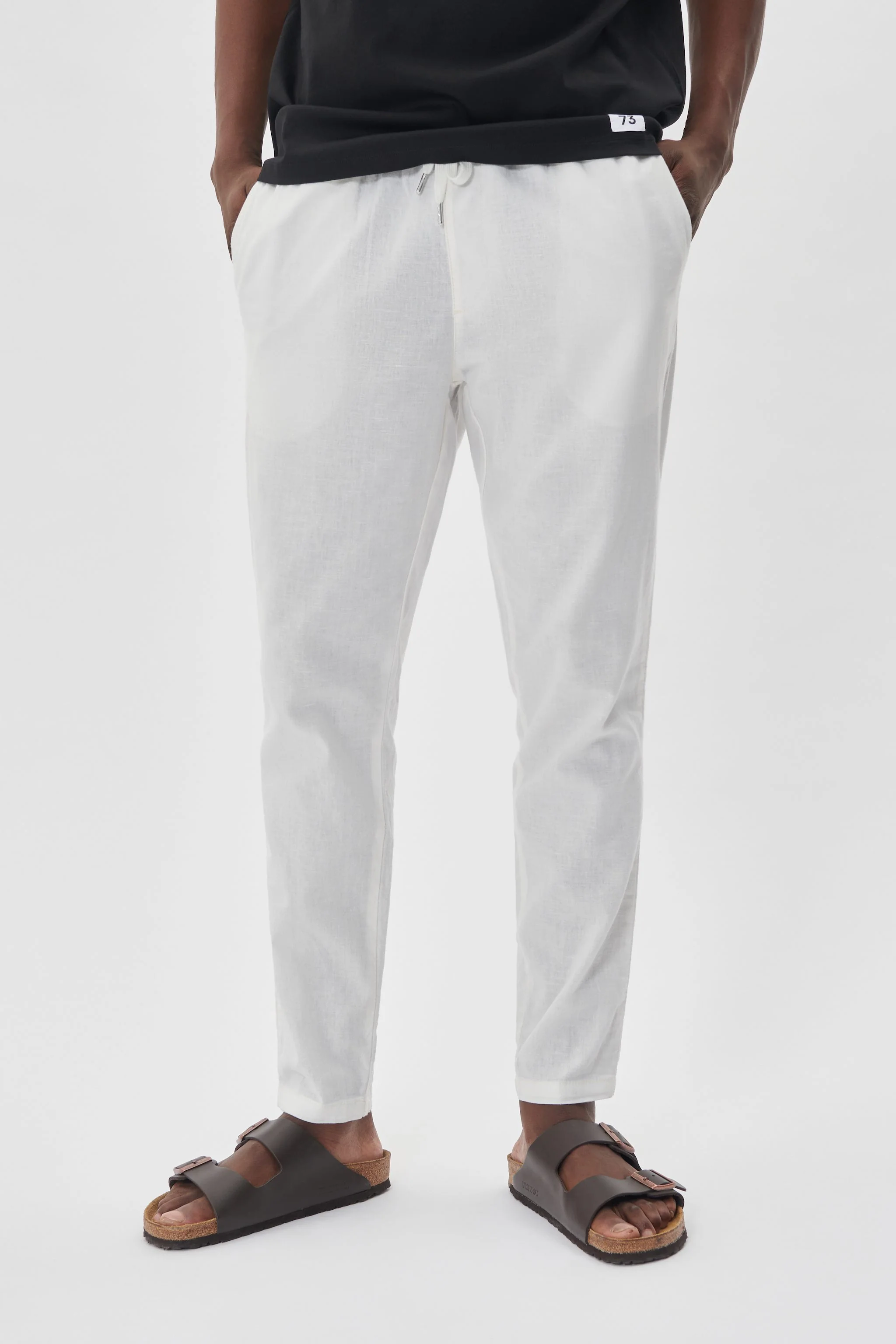MATINIQUE housut, BARTON PANT LINEN COTTON Valkoinen - Image 3
