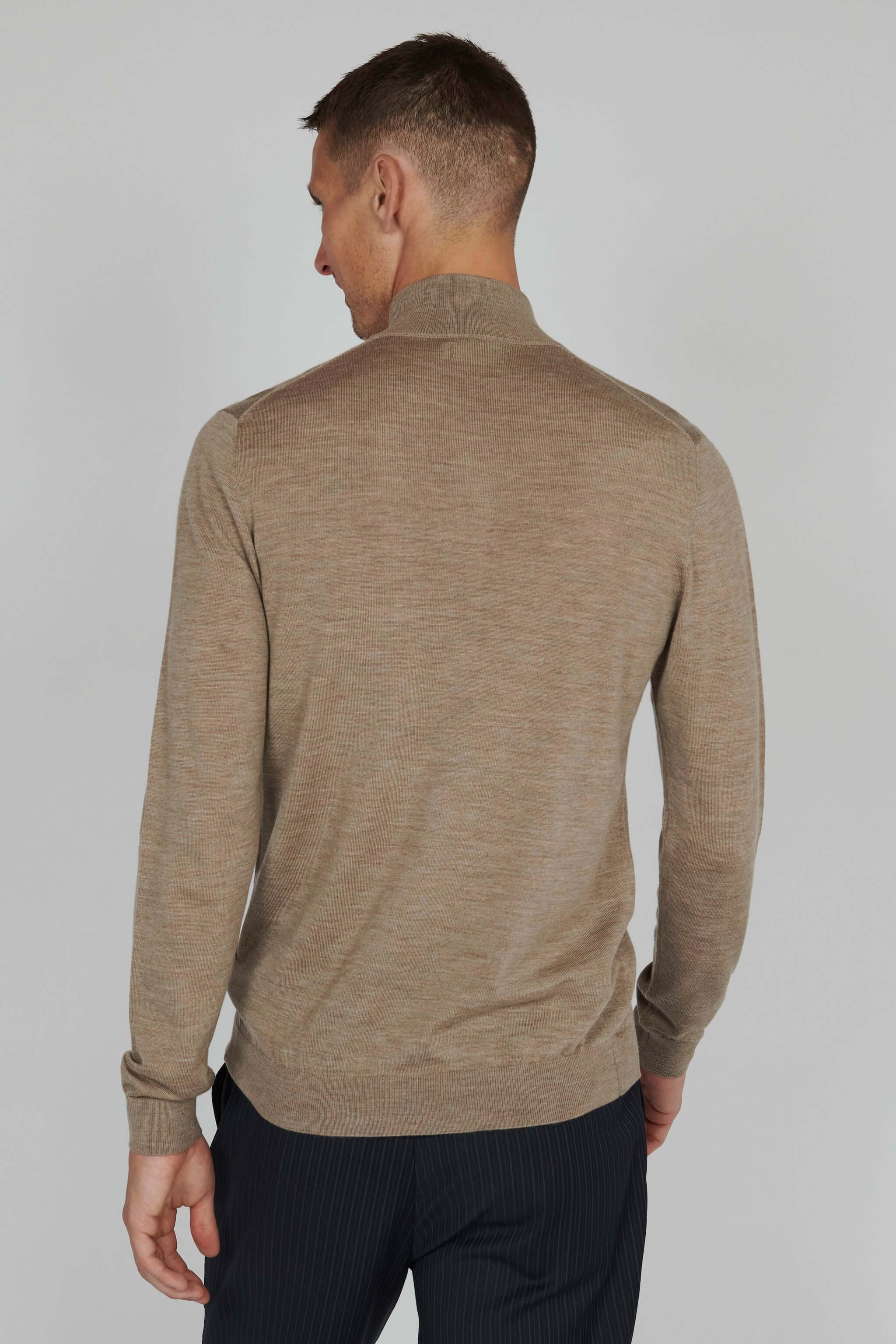 MATINIQUE miesten neule, MASON HALF ZIP MERINO Beige - Image 2