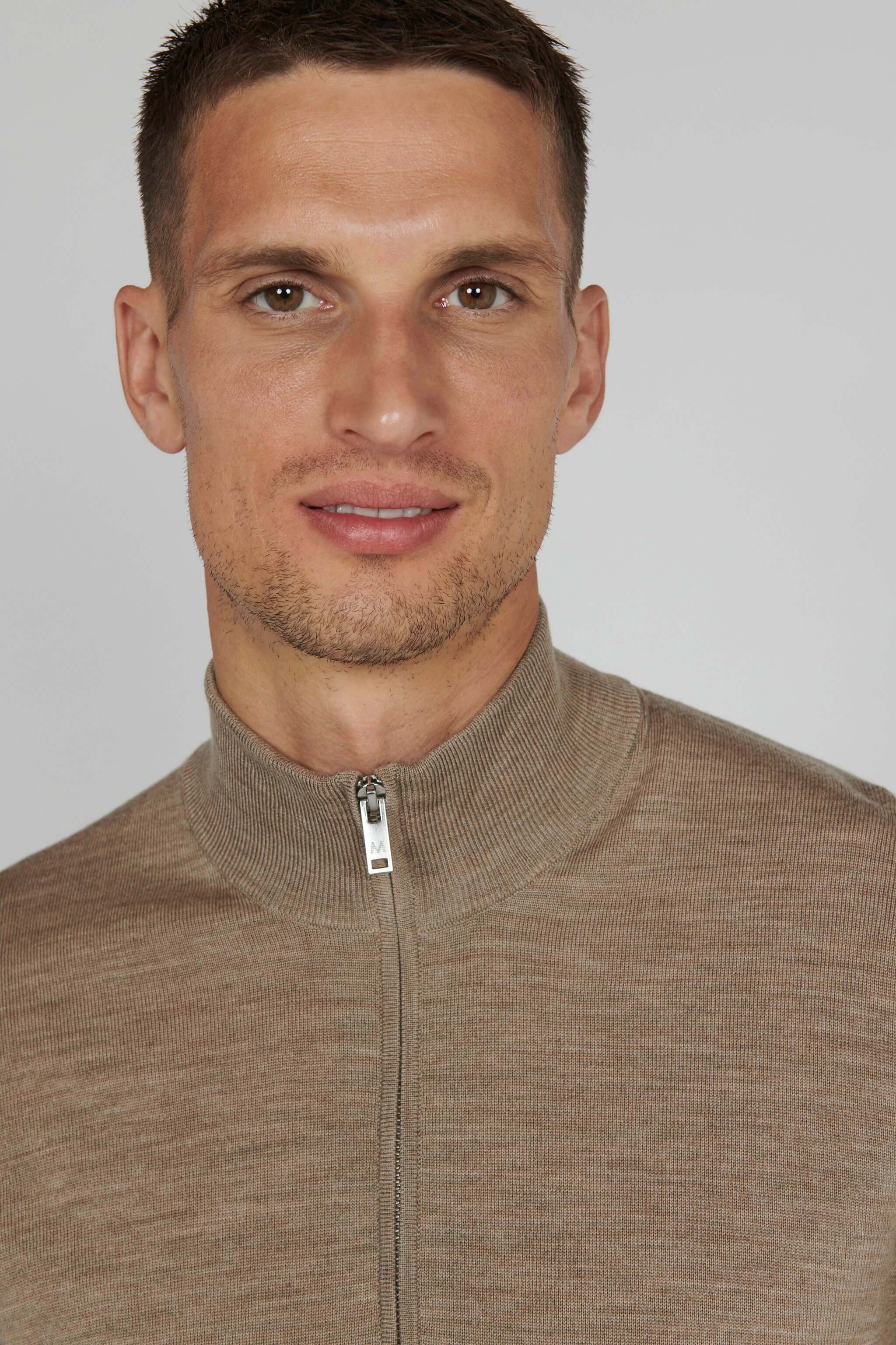 MATINIQUE miesten neule, MASON HALF ZIP MERINO Beige - Image 3
