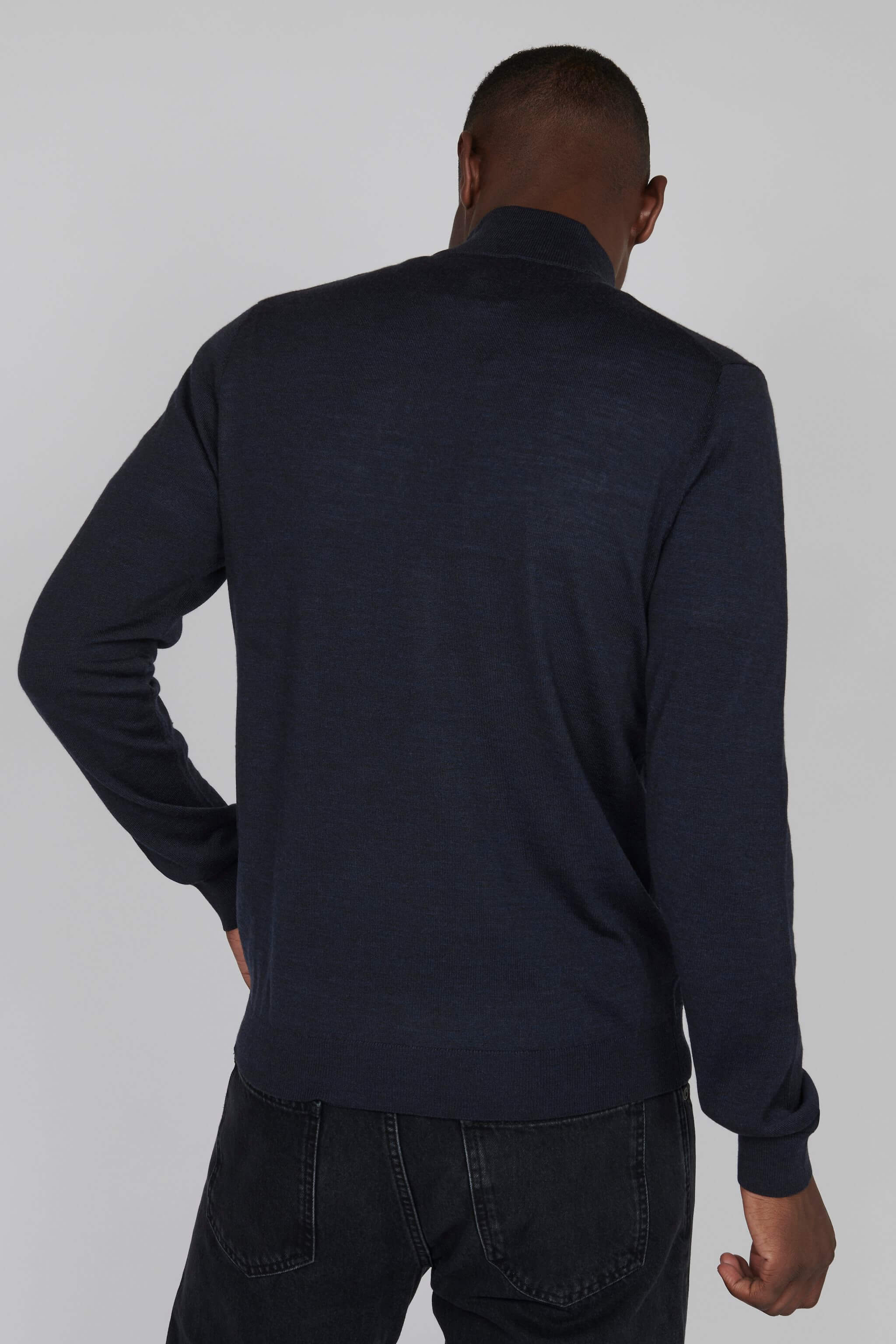 MATINIQUE miesten neule, MASON HALF ZIP MERINO Tummansininen - Image 2