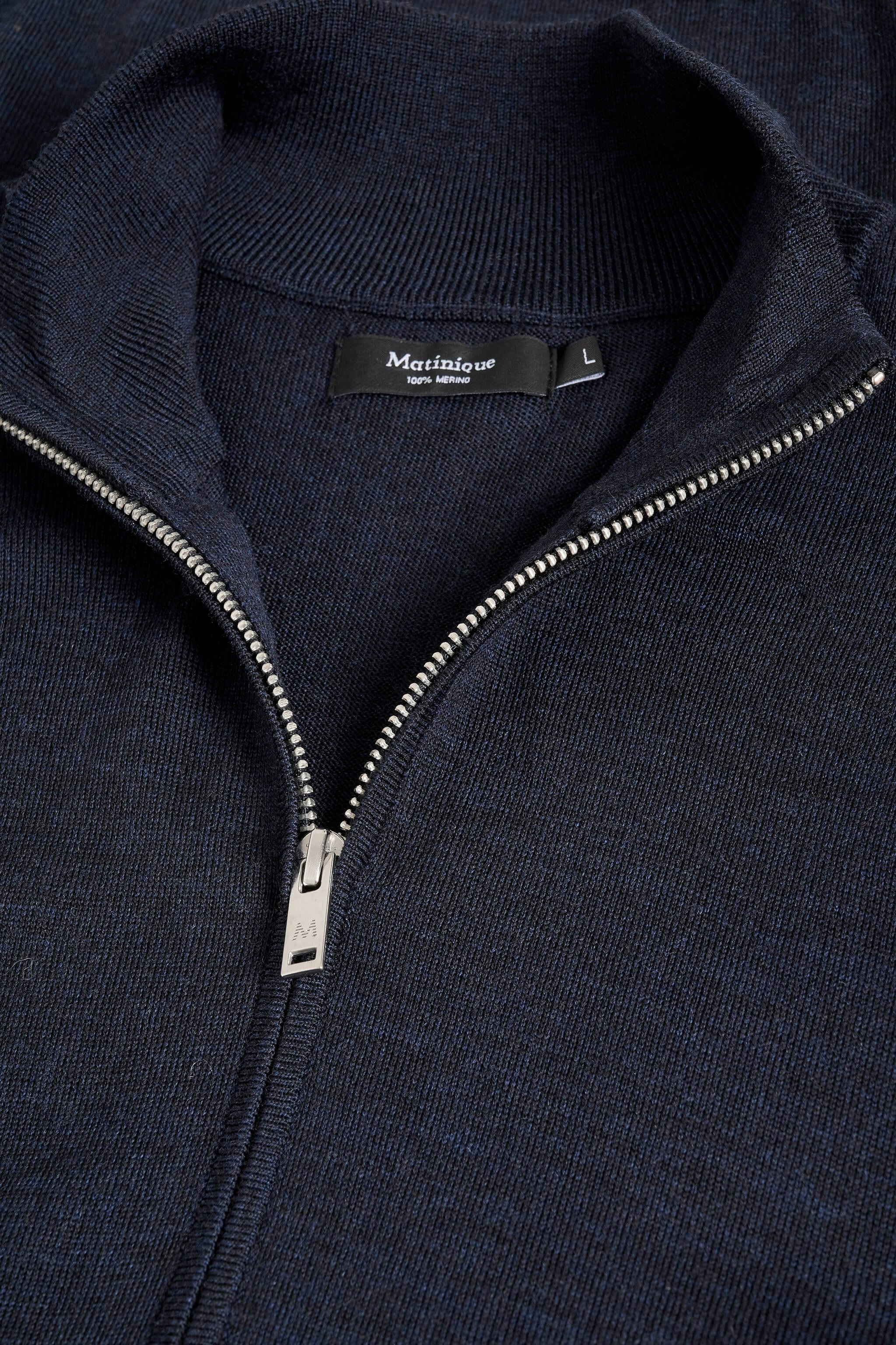 MATINIQUE miesten neule, MASON HALF ZIP MERINO Tummansininen - Image 5