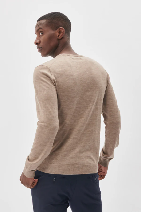 MATINIQUE Miesten Neulepusero, MARGRATE MERINO NOS Khaki Melange - Image 2