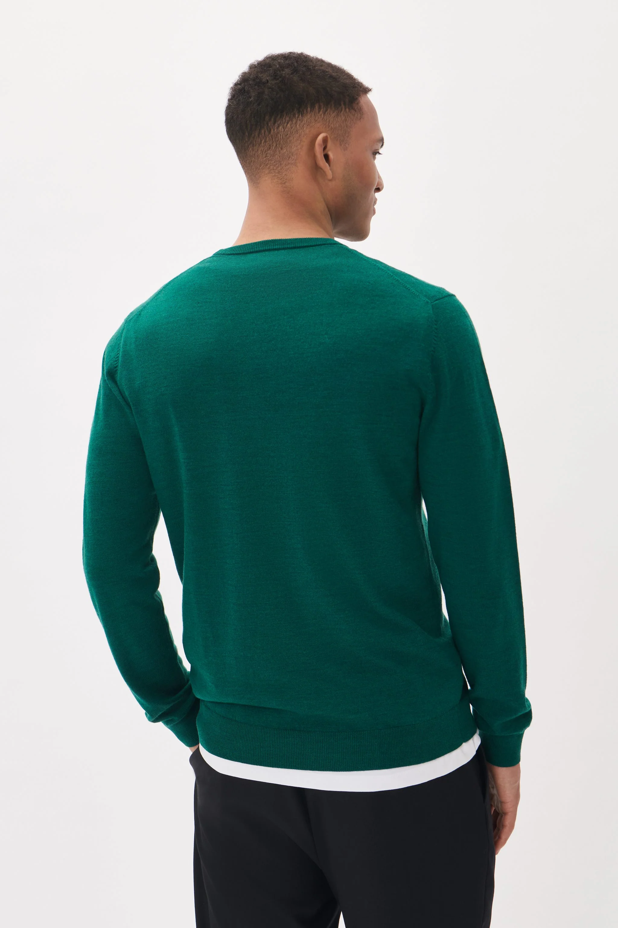 MATINIQUE Miesten Neulepusero, MARGRATE MERINO NOS Pine Green Melange - Image 2
