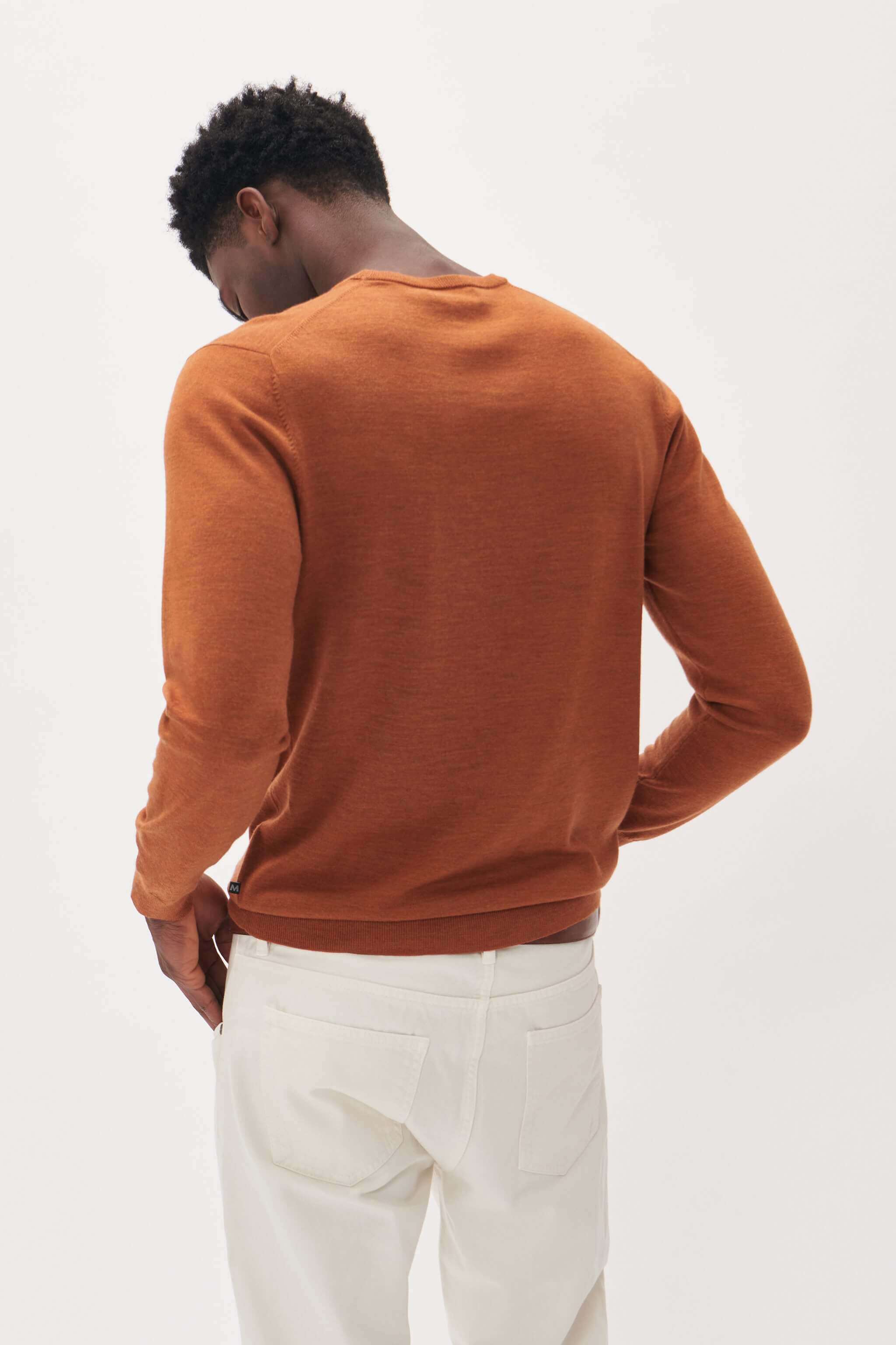 MATINIQUE Miesten Neulepusero, MARGRATE MERINO NOS Umber Melange - Image 3