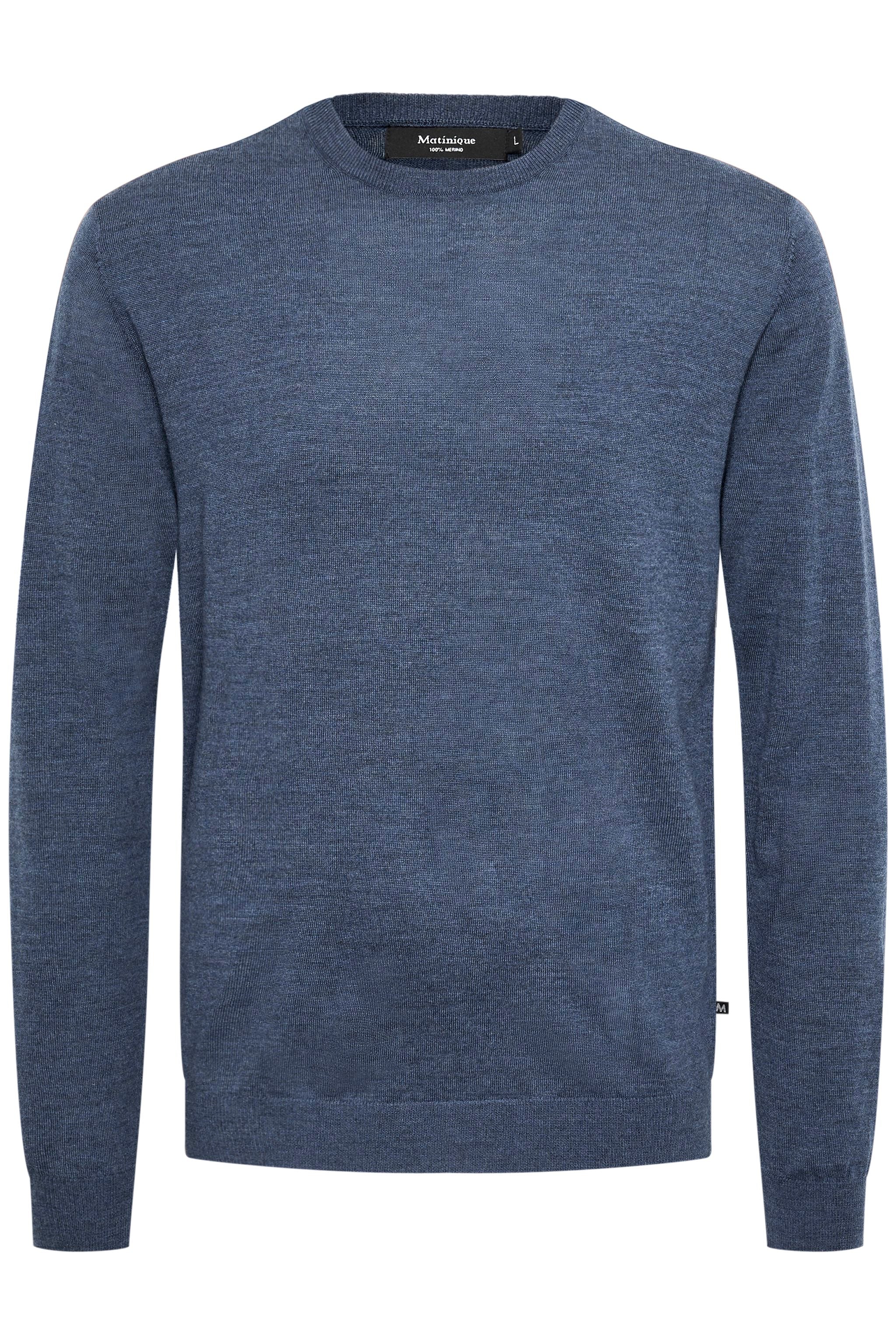 MATINIQUE Miesten Neulepusero, MARGRATE MERINO NOS Vintage Blue - Image 2