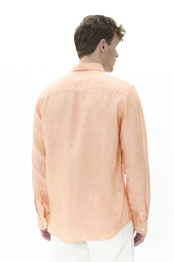 MATINIQUE Miesten Pellavapaita MARC SHORT LINEN Shell Coral - Image 8