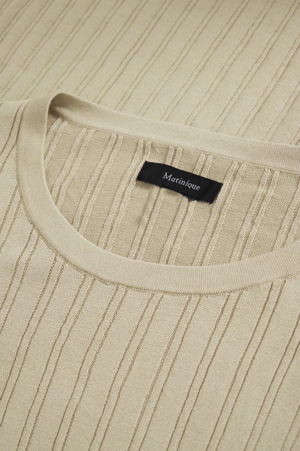 Matinique miesten t-paita MATrivolt Knitted T-Shirt, Plaza Taupe - Image 2