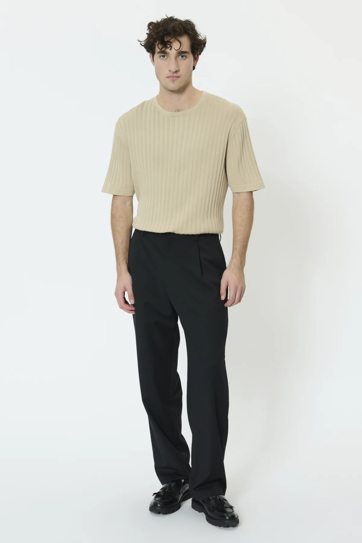 Matinique miesten t-paita MATrivolt Knitted T-Shirt, Plaza Taupe - Image 5