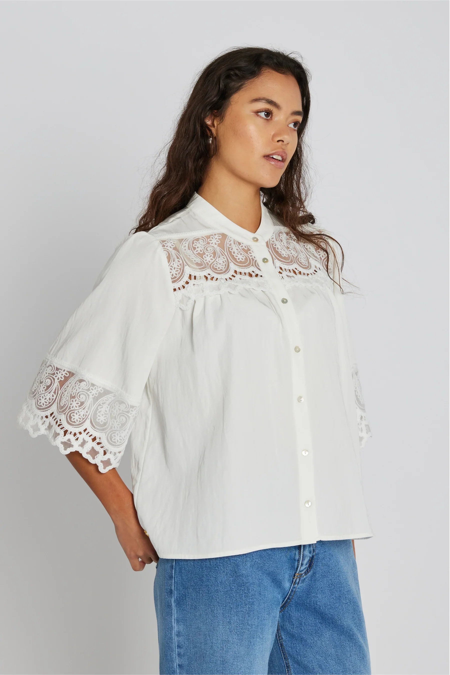 Philosophy Blues Original naisten pusero Micaela Blouse, valkoinen - Image 3