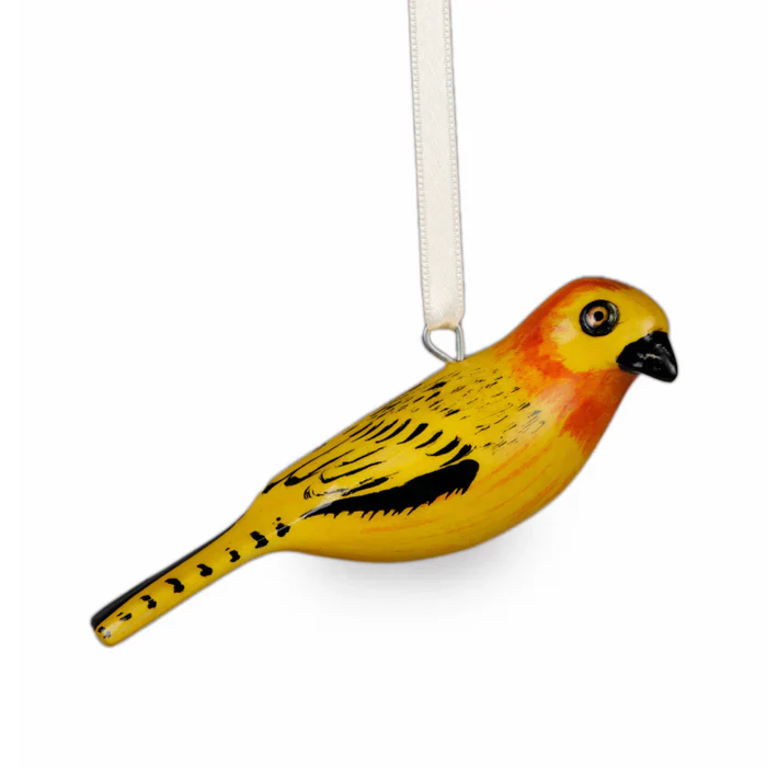 Mifuko Koriste, Wooden ornament | Golden weaver