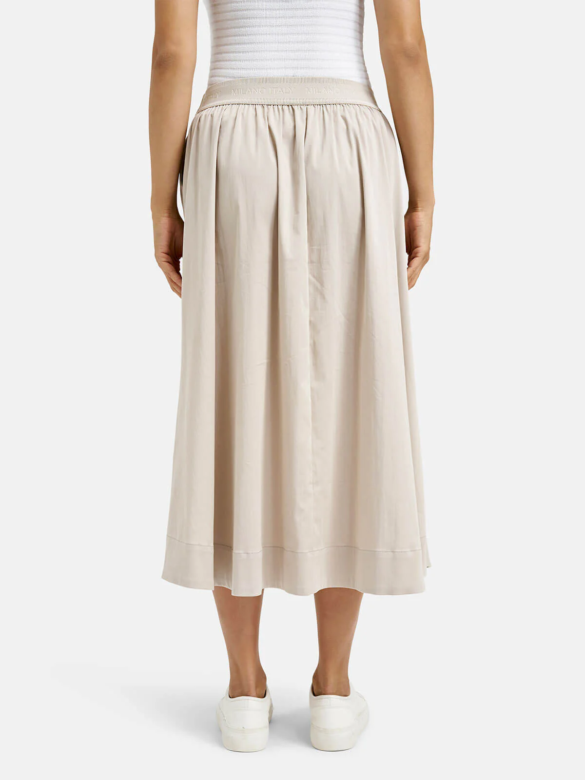 Milano Italy naisten hame, MID SKIRT Hiekka - Image 2
