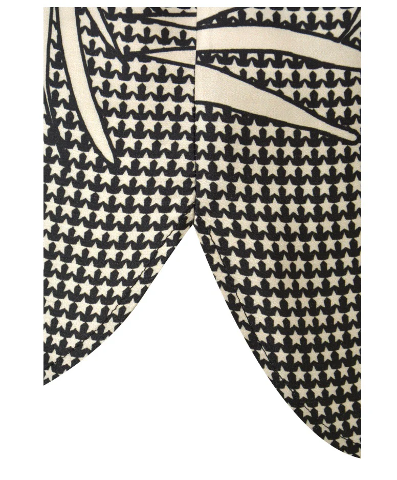 Milano Italy naisten pusero, BLOUSE BLACK PRINT Musta Kuosi - Image 3
